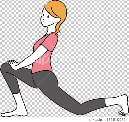 髂腰肌拉伸 123610981