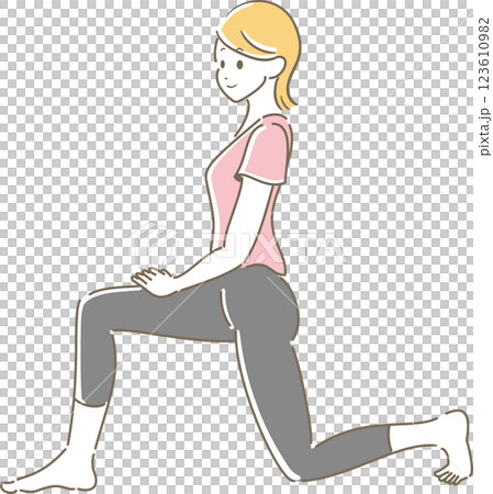 Iliopsoas Stretch Pastel Pink 123610982