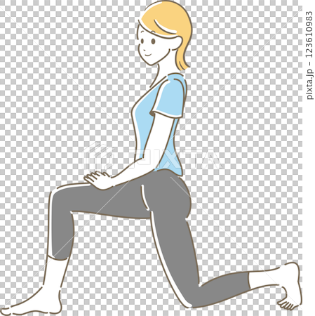 Iliopsoas Stretch Pastel Blue 123610983