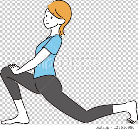 Iliopsoas stretch Iliopsoas stretch 123610986
