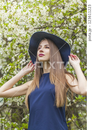 Glorious woman outdoors. Portrait of young beauty model Glorious woman outdoors. Portrait of young beauty model 123611223