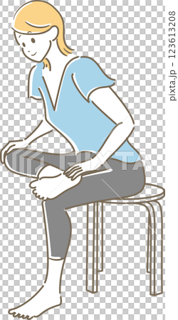 Buttocks stretch pastel colors Buttocks stretch pastel colors 123613208