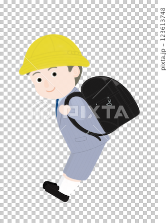ランドセルを背負った小学生の男の子 123613748