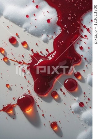 しぶきを上げて弾ける液体 123613800