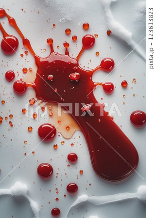 しぶきを上げて弾ける液体 123613823