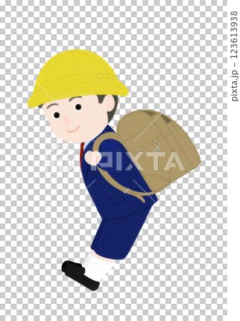 ランドセルを背負った小学生の男の子 123613938