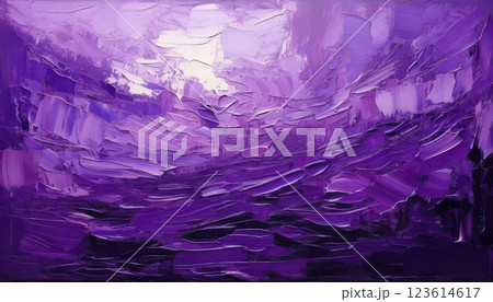 《AI画像》紫色の塗料で塗ったキャンバス 123614617