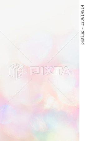 ふんわりキラキラ玉ボケグラデーション背景　カラフルピンク色　虹色　メルヘン　パステルカラー 123614914