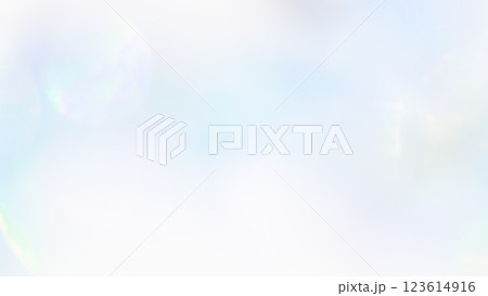 ふんわりキラキラ玉ボケグラデーション背景　水彩風ブルー水色　淡いパステル 123614916