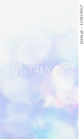 ふんわりキラキラ玉ボケグラデーション背景　カラフルブルー　きれい幻想的　壁紙 123614917