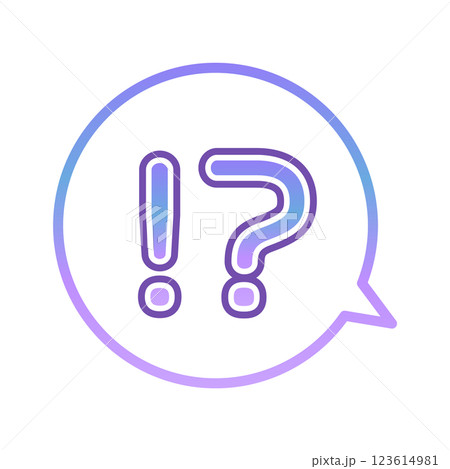 !?　びっくり　ふきだし 123614981