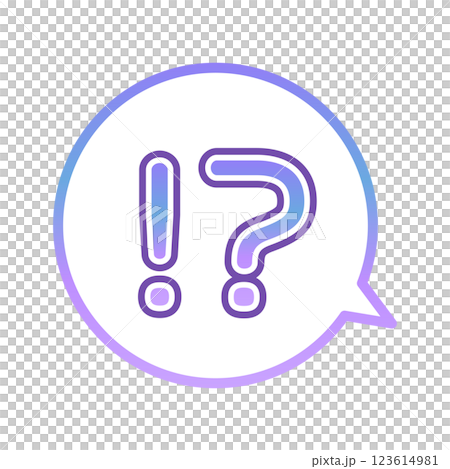 !?　びっくり　ふきだし 123614981