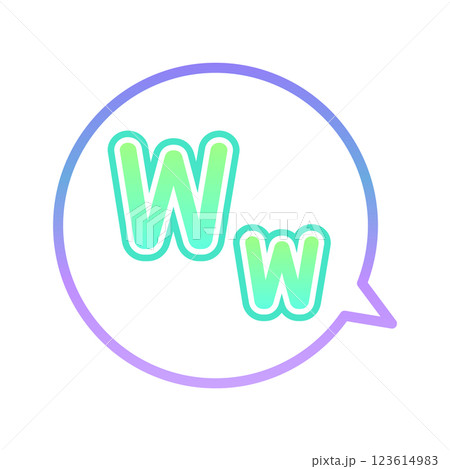 W　ふきだし 123614983