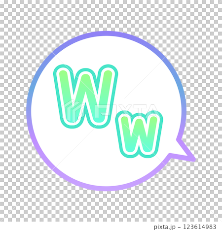 W　ふきだし 123614983