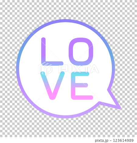 Love 愛 ふきだし Love 愛 ふきだし 123614989