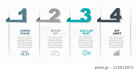 Infographic design template with place for your data. Vector illustration. 123615072