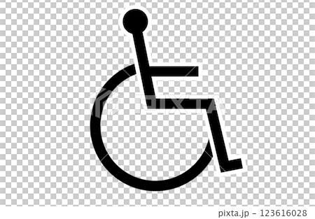 車椅子に乗る人のアイコン 車椅子に乗る人のアイコン 123616028