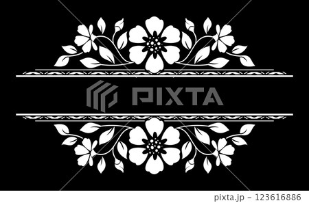 Vintage black and white element. Graphic vector design. Damask graphic ornament. Vintage black and white element. Graphic vector design. Damask graphic ornament. 123616886