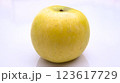 Golden Delicious Apple, Close-Up Isolated on White Background 123617729