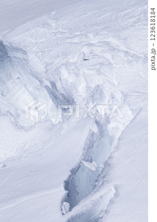 融雪期・雪崩注意!(谷川岳のクラック) 融雪期・雪崩注意!(谷川岳のクラック) 123618184