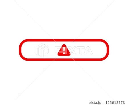 Warning sign exclamation mark in red framework Warning sign exclamation mark in red framework 123618378