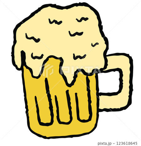 Hand drawn crayon illustration of beer glass for beverage, sticker, lunch, dinner, bar, food, cook book, drink menu, recipe, cafe, restaurant, summer vibe, grocery shopping, supermarket, mart, picnic Hand drawn crayon illustration of beer glass for beverage, sticker, lunch, dinner, bar, food, cook book, drink menu, recipe, cafe, restaurant, summer vibe, grocery shopping, supermarket, mart, picnic 123618645