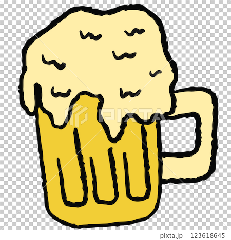 Hand drawn crayon illustration of beer glass for beverage, sticker, lunch, dinner, bar, food, cook book, drink menu, recipe, cafe, restaurant, summer vibe, grocery shopping, supermarket, mart, picnic Hand drawn crayon illustration of beer glass for beverage, sticker, lunch, dinner, bar, food, cook book, drink menu, recipe, cafe, restaurant, summer vibe, grocery shopping, supermarket, mart, picnic 123618645