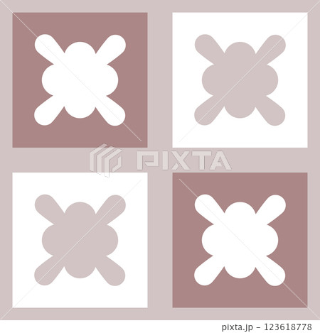 A symmetric square tile pattern with balanced floral and geometric details. A symmetric square tile pattern with balanced floral and geometric details. 123618778