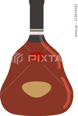 ブランデー 瓶 ボトル のイラスト 123619383