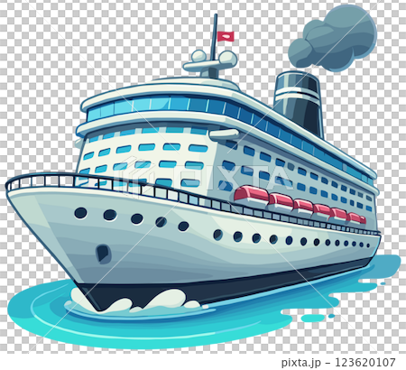 簡單的遊輪插圖 123620107