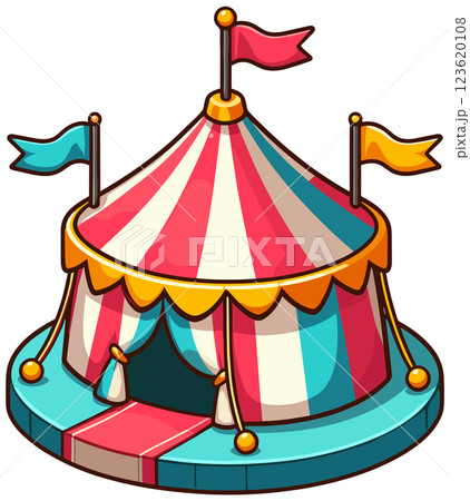 サーカスのテントのイラスト 123620108
