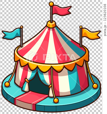 馬戲團帳篷插圖 123620108