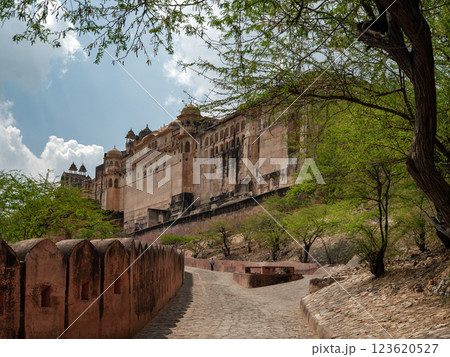 The Amber Fort in Jaipur, Rajasthan in India The Amber Fort in Jaipur, Rajasthan in India 123620527