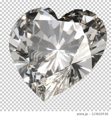 Heart-shaped diamond, 1 birthstone 123620536
