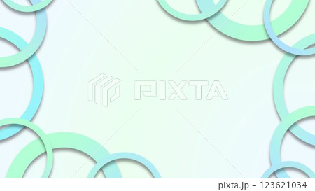 ブルーとグリーンのサークルのフレーム 123621034