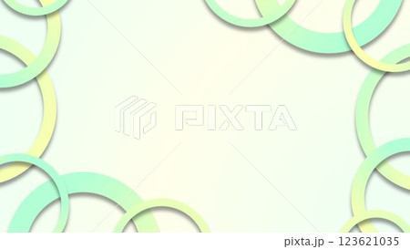 イエローとグリーンのサークルのフレーム 123621035
