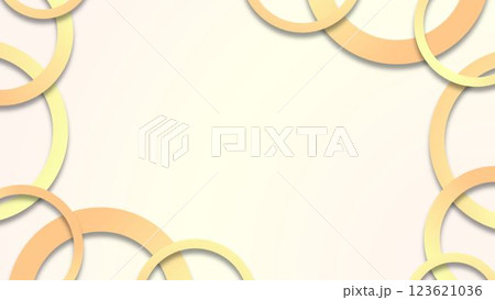 イエローとオレンジのサークルのフレーム 123621036