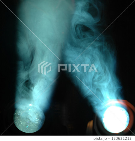 Blue spotlights and smoke 123621212