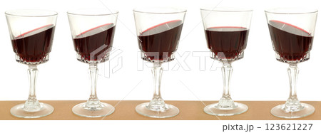 Five wineglasses on a line Five wineglasses on a line 123621227