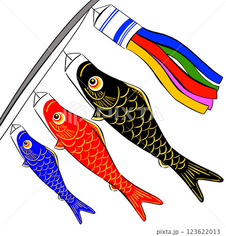 鯉のぼり　イラスト 123622013