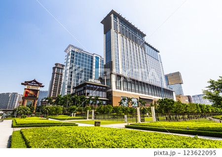 Beautiful view of Londoner is a hotel casino resort on the Cotai Strip in Macau, China. 123622095