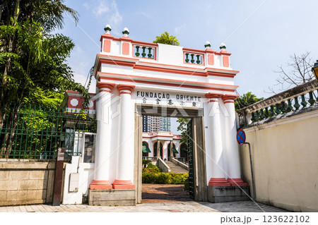 The Casa Garden is a small parkette located in Macau Peninsula, China. The area is the headquarters of the Macau delegation of the Orient Foundation. 123622102