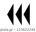 黒の三角矢印 123622248