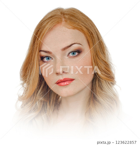 Beautiful red-haired woman 123622857