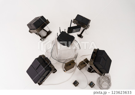 Advanced Electronic Warfare System Components in Arrangement Advanced Electronic Warfare System Components in Arrangement 123623633