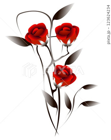 Abstract bouquet of roses. Abstract bouquet of roses. 123624234