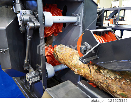 Log in wood working machine Log in wood working machine 123625533