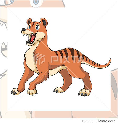 Tazmanian tiger cartoon character design Tazmanian tiger cartoon character design 123625547