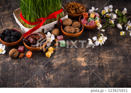 Traditional Azerbaijan spring holiday Novruz concept Traditional Azerbaijan spring holiday Novruz concept 123625851