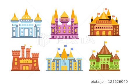 Medieval Castles Vector Set For Design and Web Isolated on White Background Medieval Castles Vector Set For Design and Web Isolated on White Background 123626040